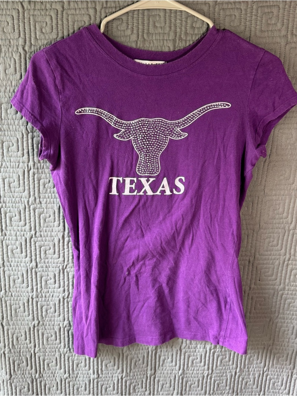 Bui Yah Kah T-Shirt Women Large Purple Texas Longhorns Vintage USA Short Sleeve